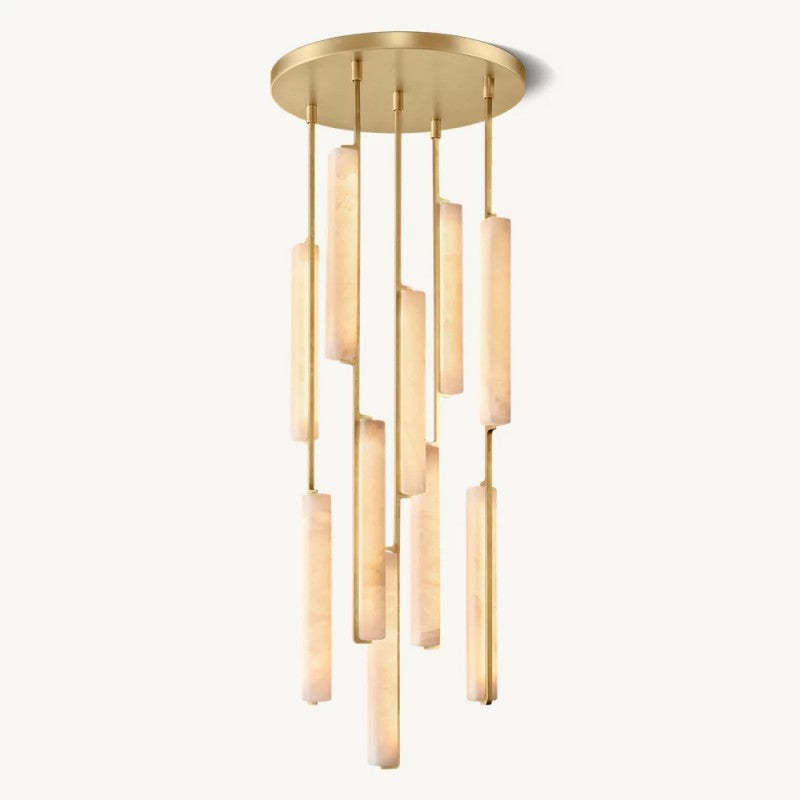 Audubon Alabaster Round Chandelier 24",Restoration Hardware Chandelier