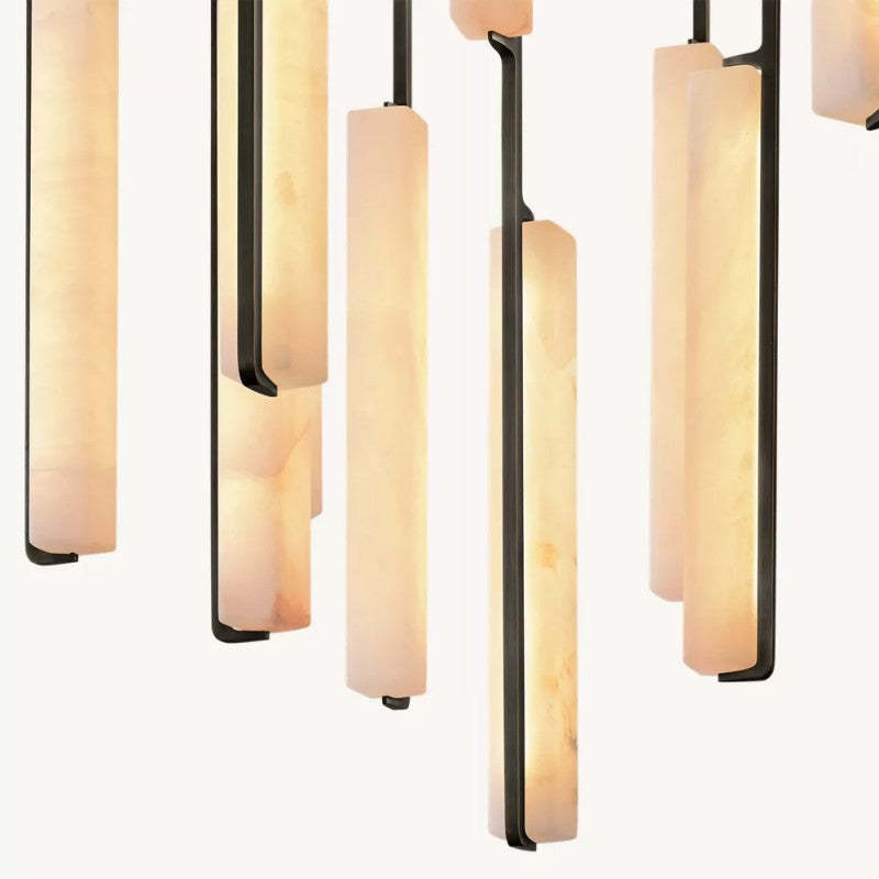 Audubon Alabaster Round Chandelier 56"