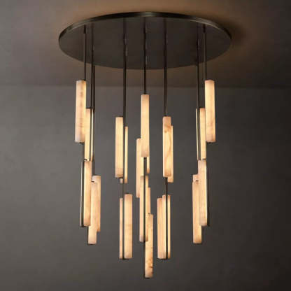 Audubon Alabaster Round Chandelier 56"