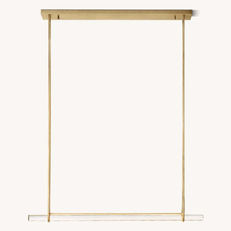 Audubon Single Bar Linear Chandelier 60" - Lacquered Burnished Brass
