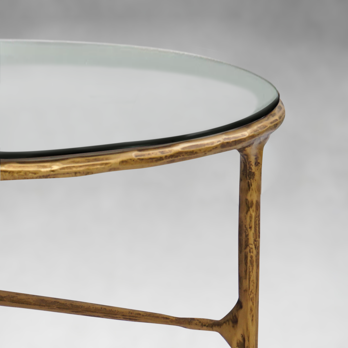 Thaddeus Glass Round Coffee Table 3 Legs 35"-Fullstarlighting