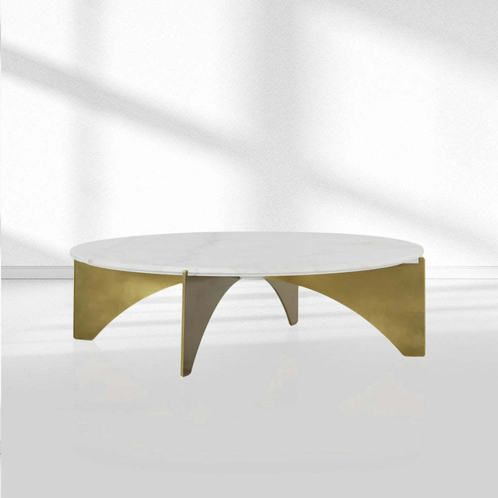 Baleno Marble and Brass Coffee Table