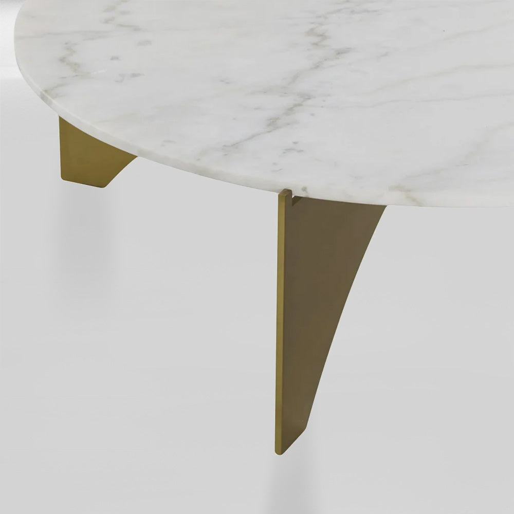 Baleno Marble and Brass Coffee Table-Fullstarlighting