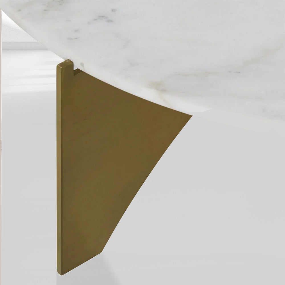 Baleno Marble and Brass Coffee Table-Fullstarlighting