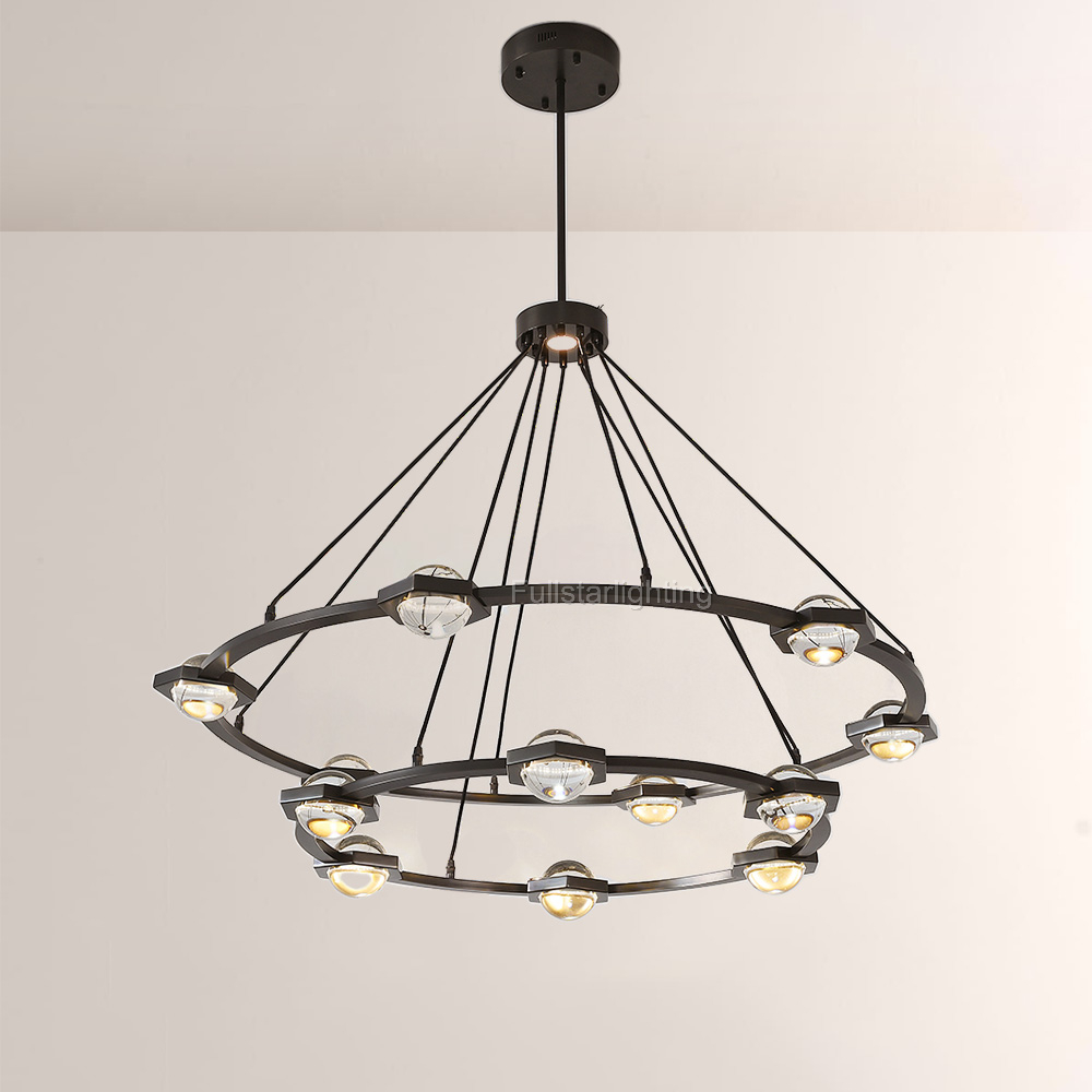 Genius Two-Tier Round Chandelier 60"-Fullstarlighting
