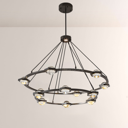 Genius Two-Tier Round Chandelier 60"-Fullstarlighting