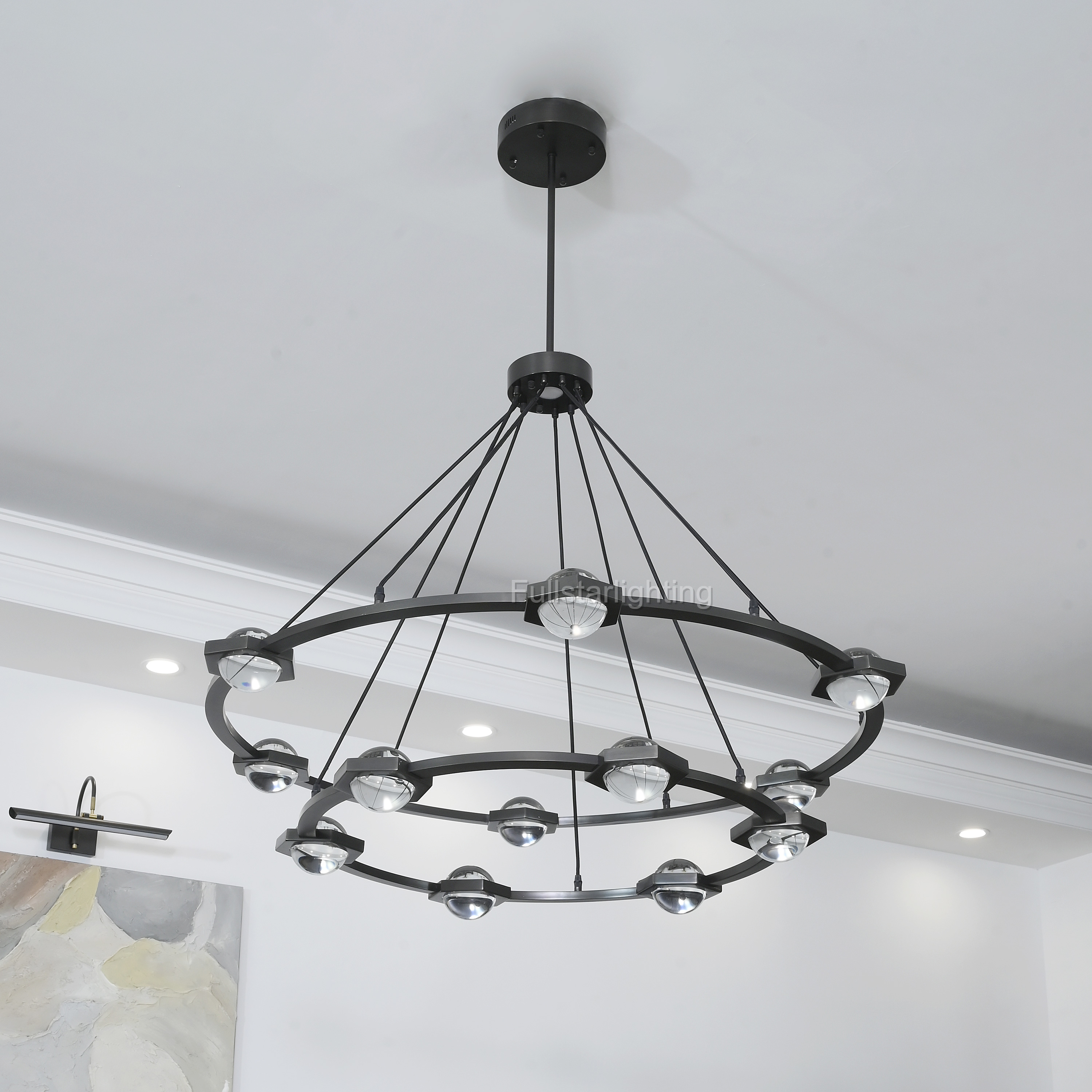 Genius Two-Tier Round Chandelier 60"-Fullstarlighting