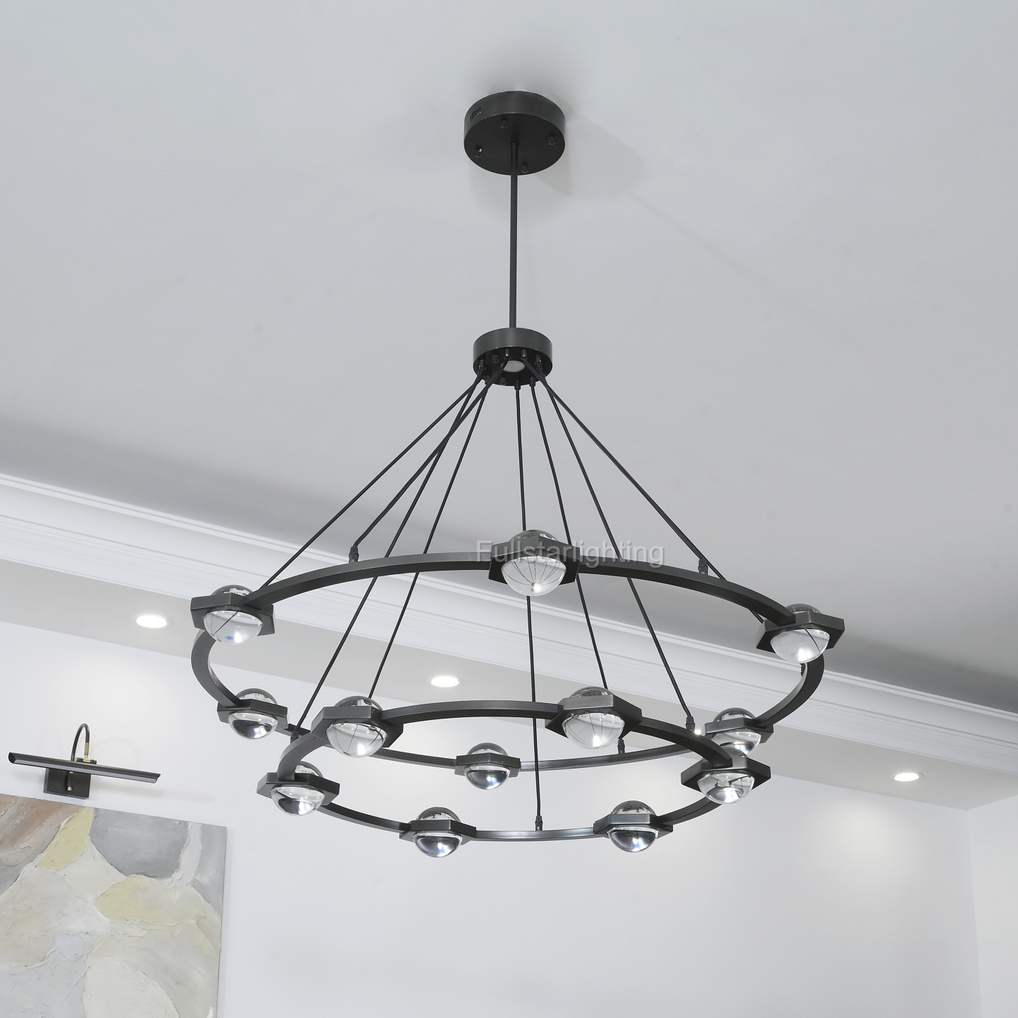 Genius Two-Tier Round Chandelier 60"-Fullstarlighting