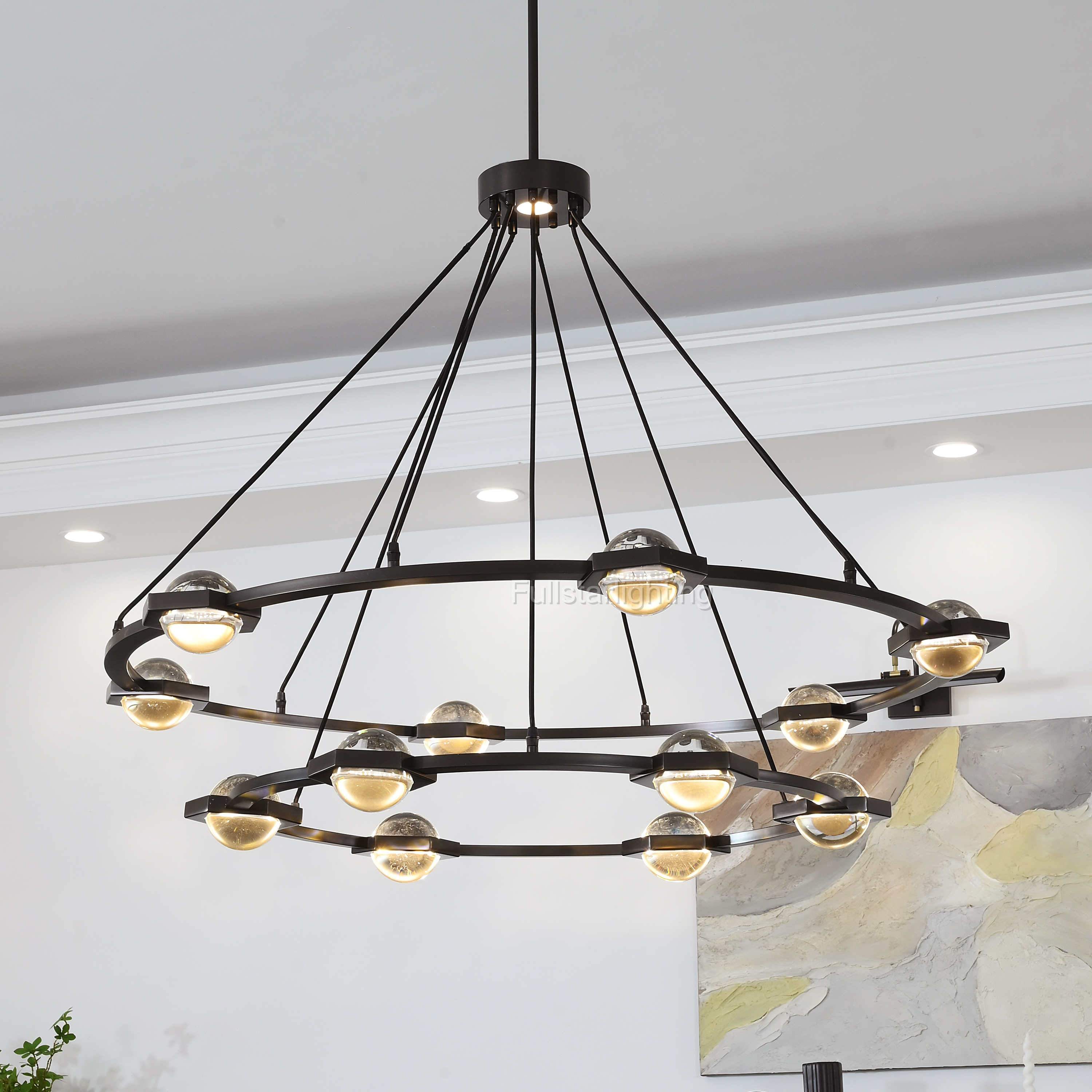 Genius Two-Tier Round Chandelier 60"-Fullstarlighting
