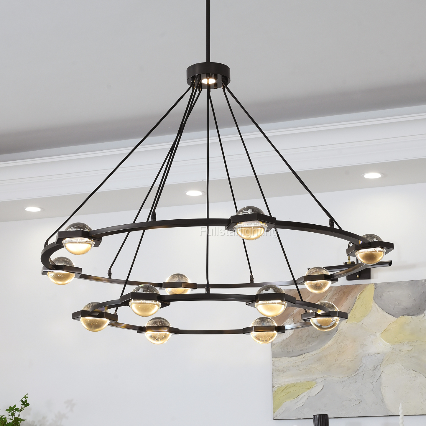 Genius Two-Tier Round Chandelier 60"-Fullstarlighting