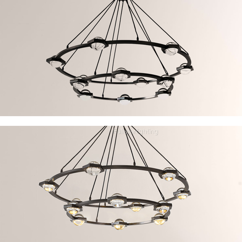 Genius Two-Tier Round Chandelier 60"-Fullstarlighting