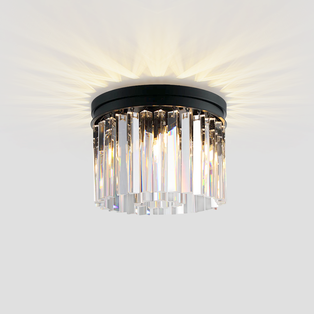 1920s Olion 1-Tier Crystal Round Flushmount-Fullstarlighting