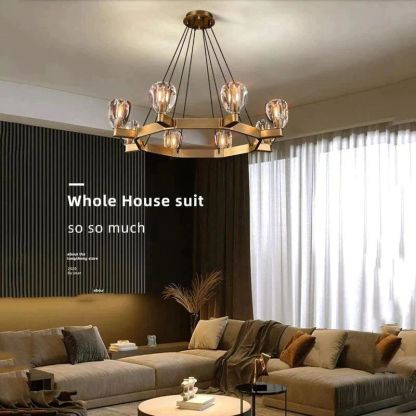 Blons Contemporary Circular Living Room Pendant-Fullstarlighting