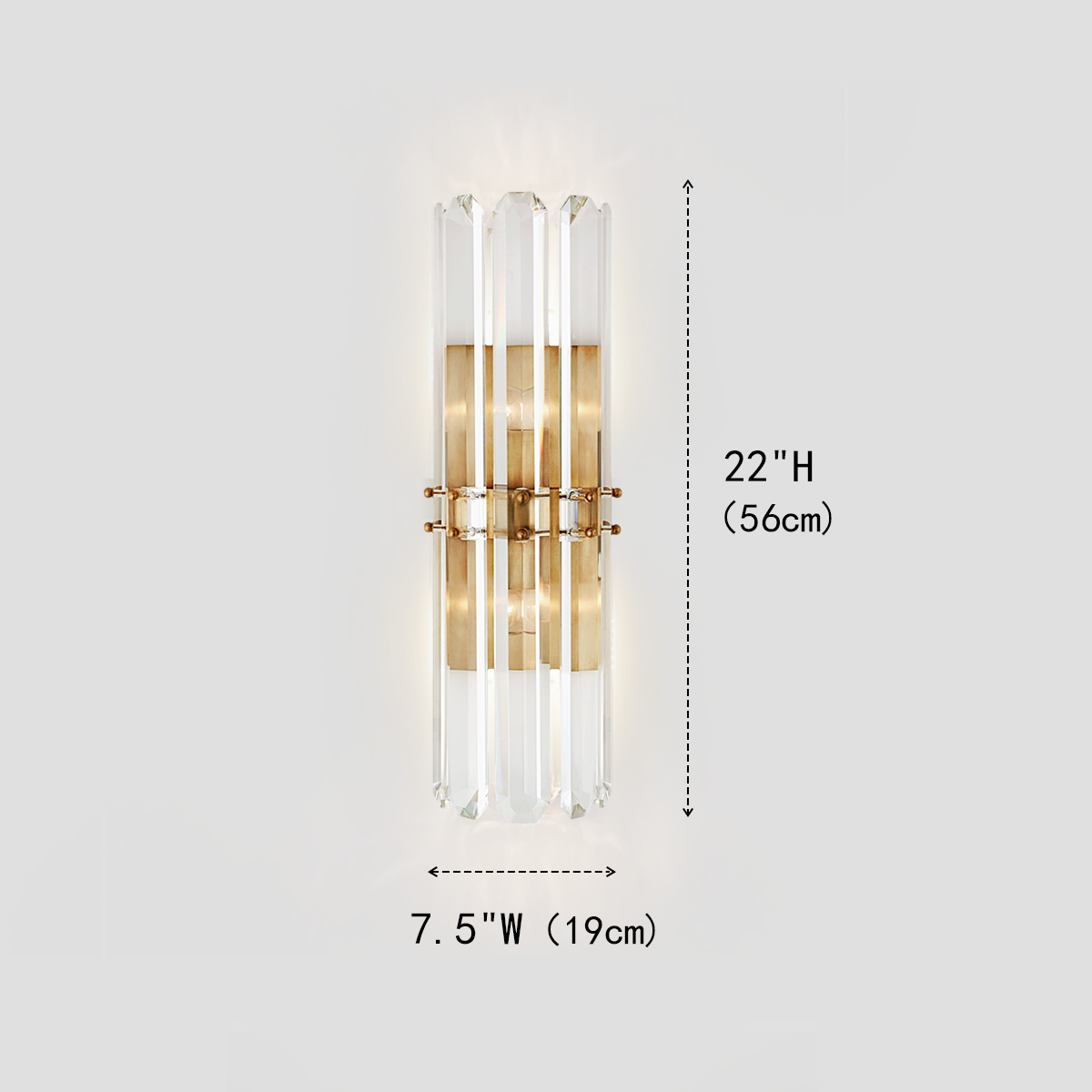 Brous Tall Sconce-Fullstarlighting