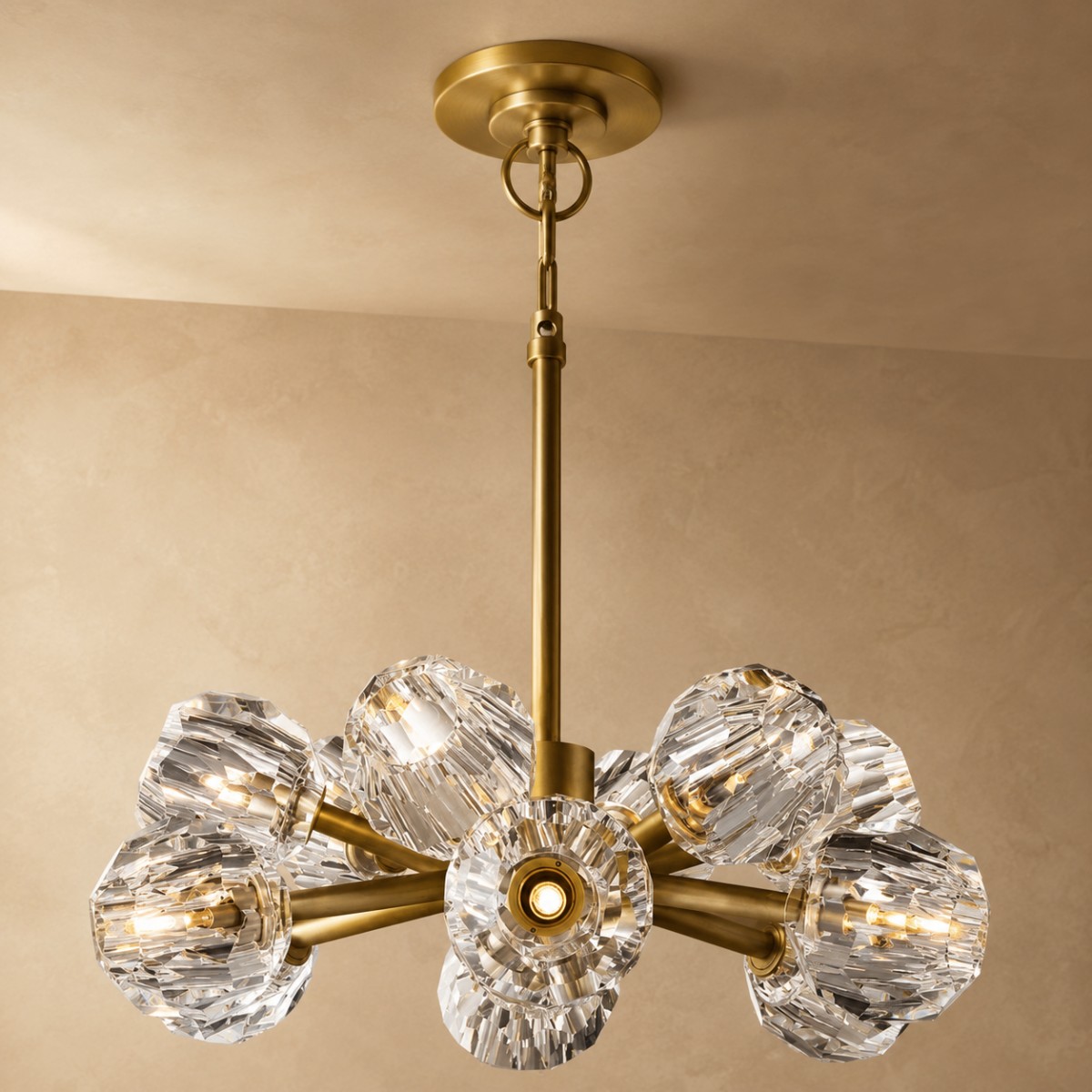 Bonny Glass Round Chandelier 24"
