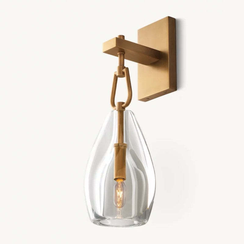Botan Flute Wall Sconce,RH BOTANIST,Bedroom Wall Lights,Glass Sconces
