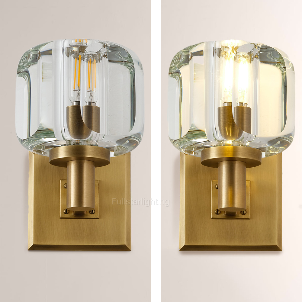 Demaret Glass Wall Sconce-Fullstarlighting