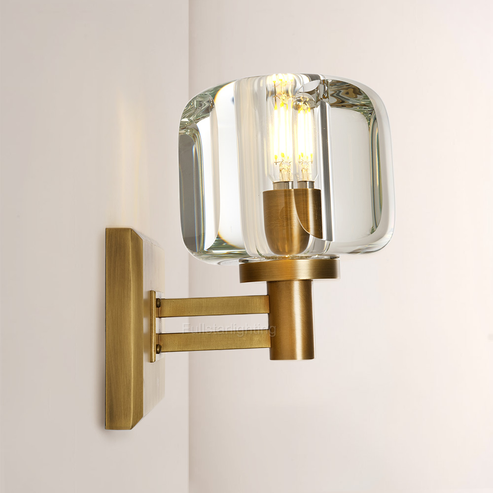 Demaret Glass Wall Sconce-Fullstarlighting