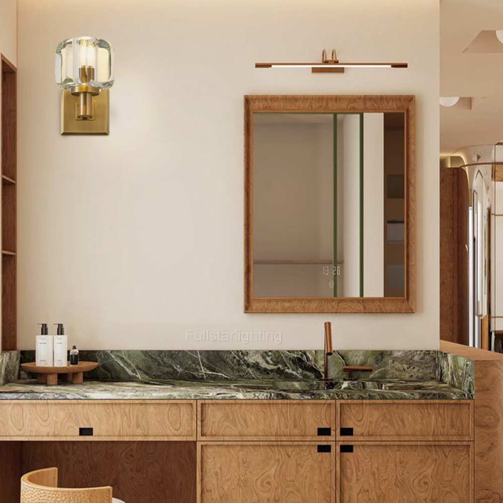 Demaret Glass Wall Sconce-Fullstarlighting