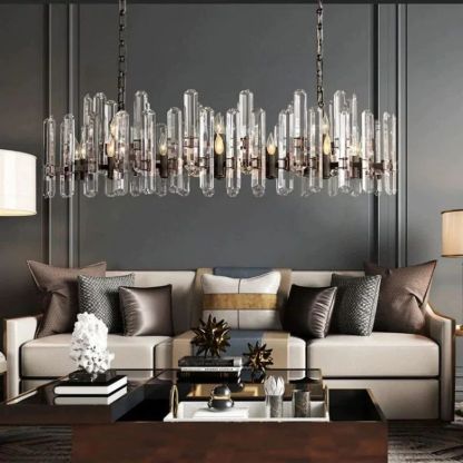Brous Prism Linear Chandelier 72"-Fullstarlighting