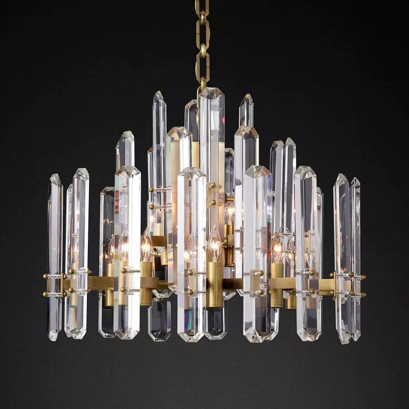 Brous Prism Round Chandelier 24"
