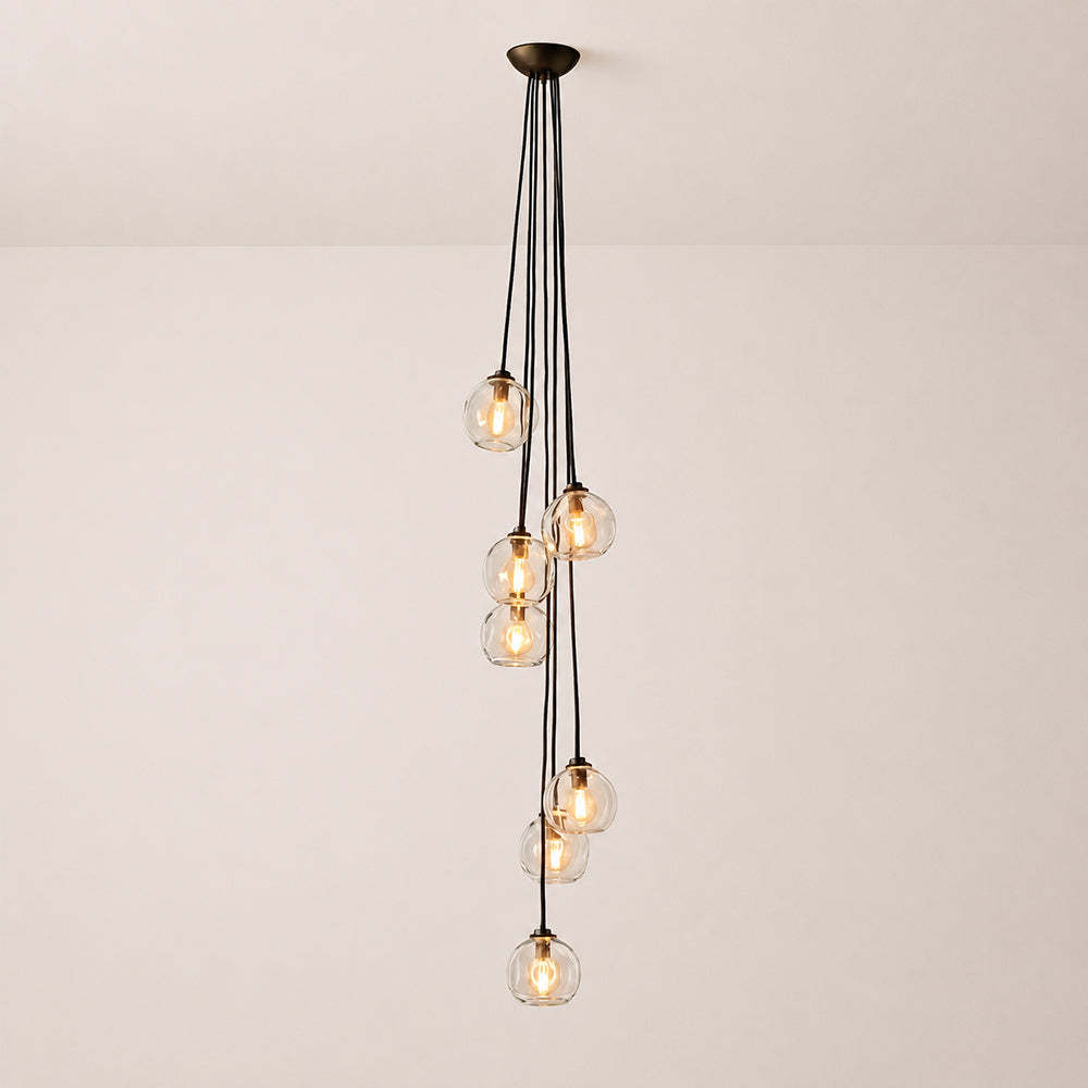 Bubora Clear Glass Cascade Pendant