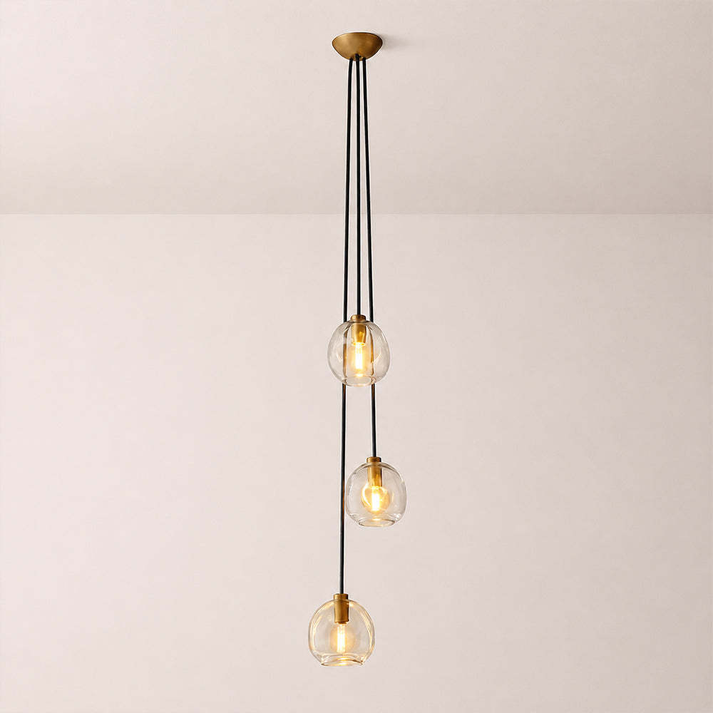 Bubora Clear Glass Cascade Pendant