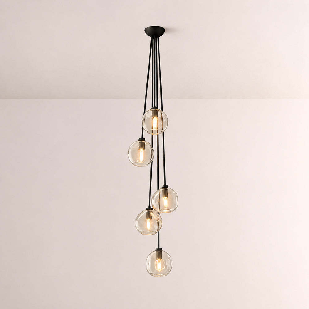 Bubora Clear Glass Cascade Pendant