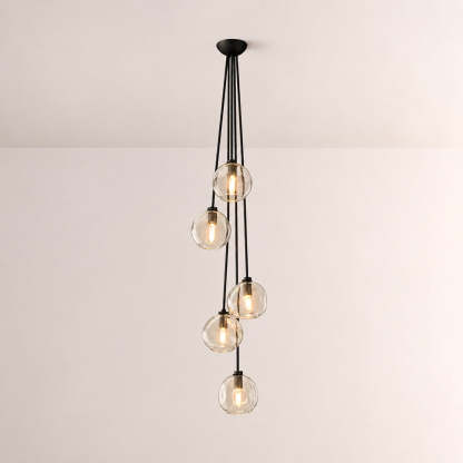 Bubora Clear Glass Cascade Pendant