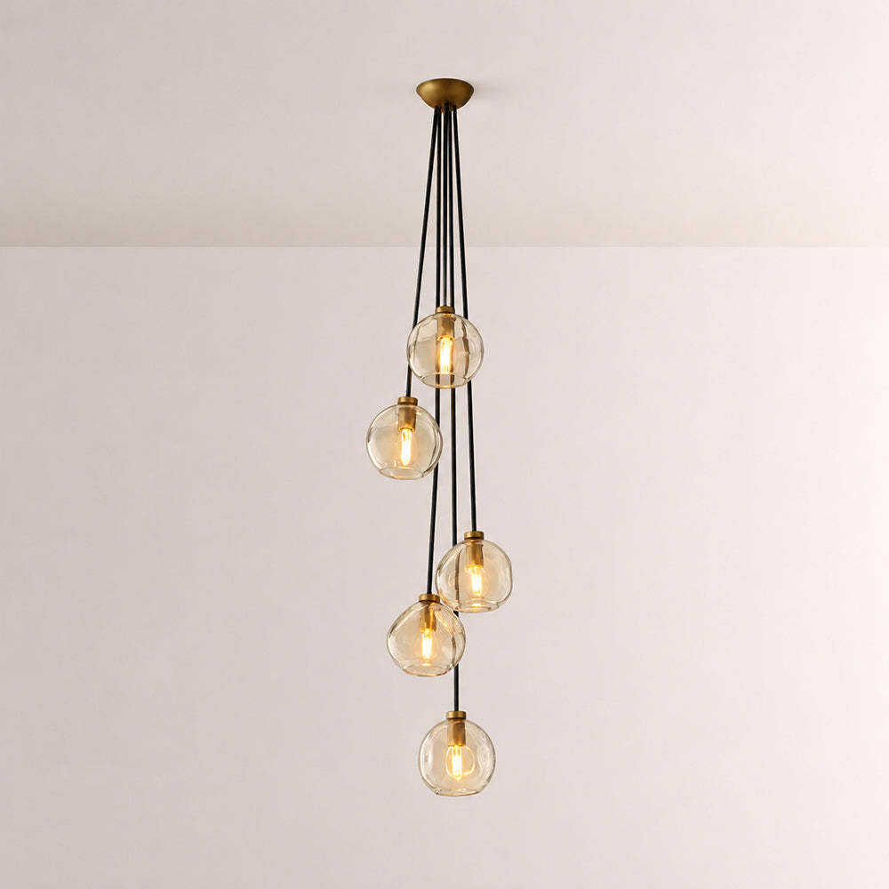 Bubora Clear Glass Cascade Pendant