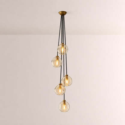Bubora Clear Glass Cascade Pendant
