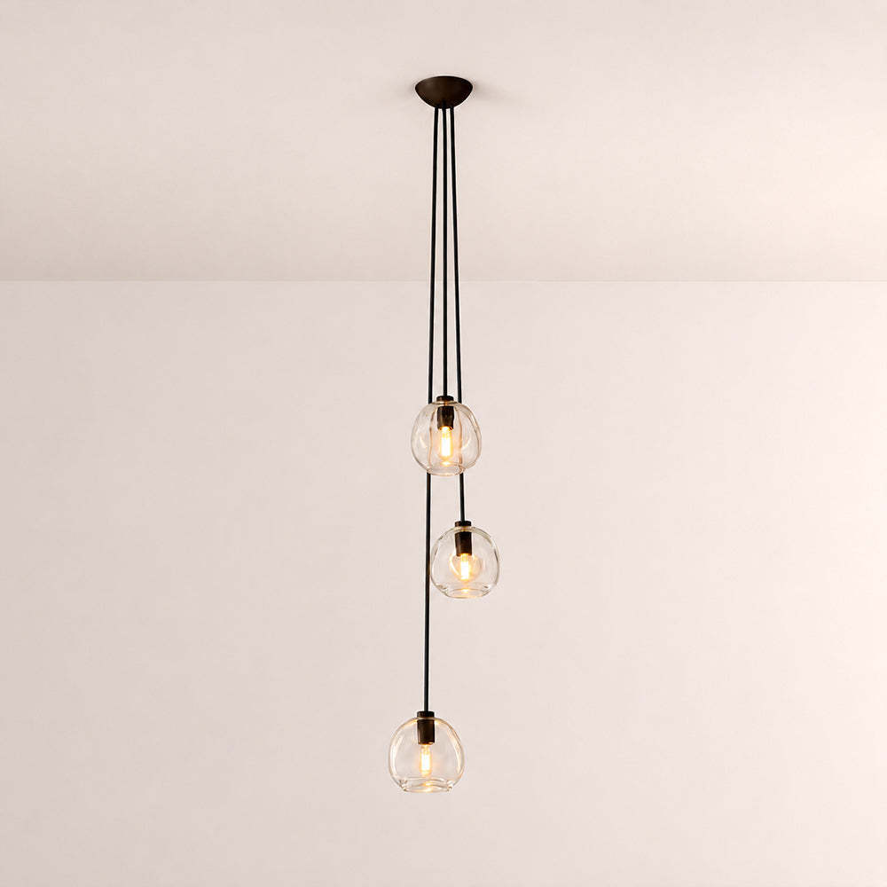 Bubora Clear Glass Cascade Pendant