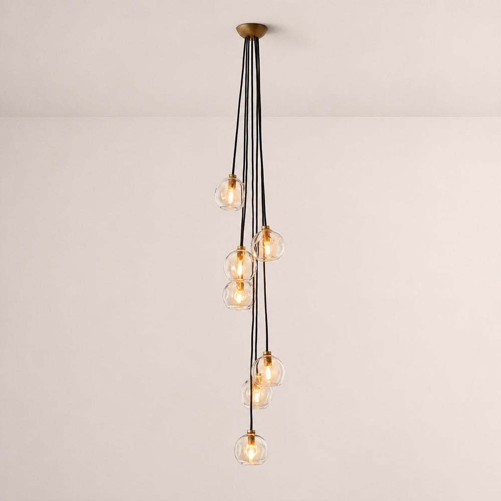 Bubora Clear Glass Cascade Pendant