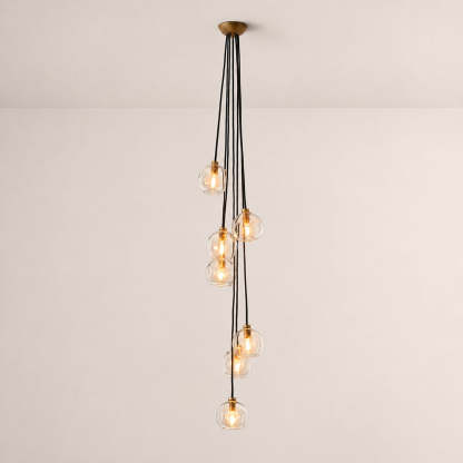 Bubora Clear Glass Cascade Pendant