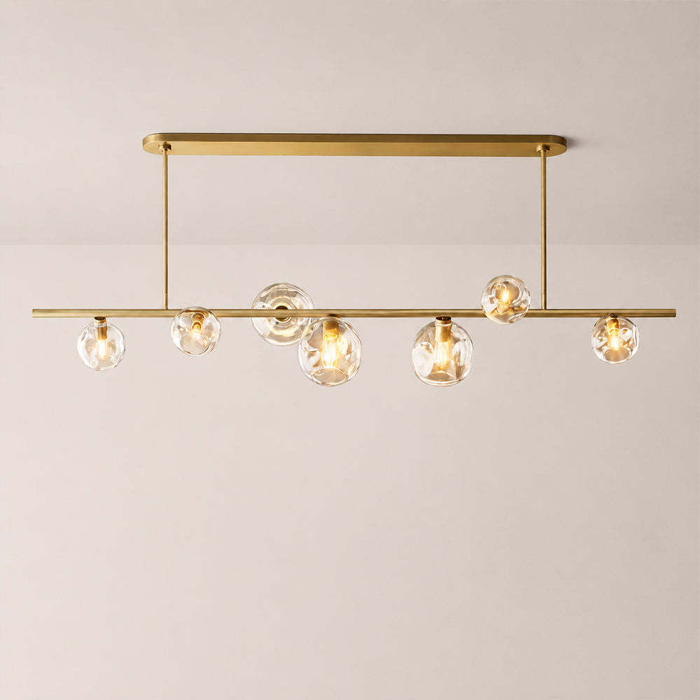 Bubora Clear Glass Linear Chandelier