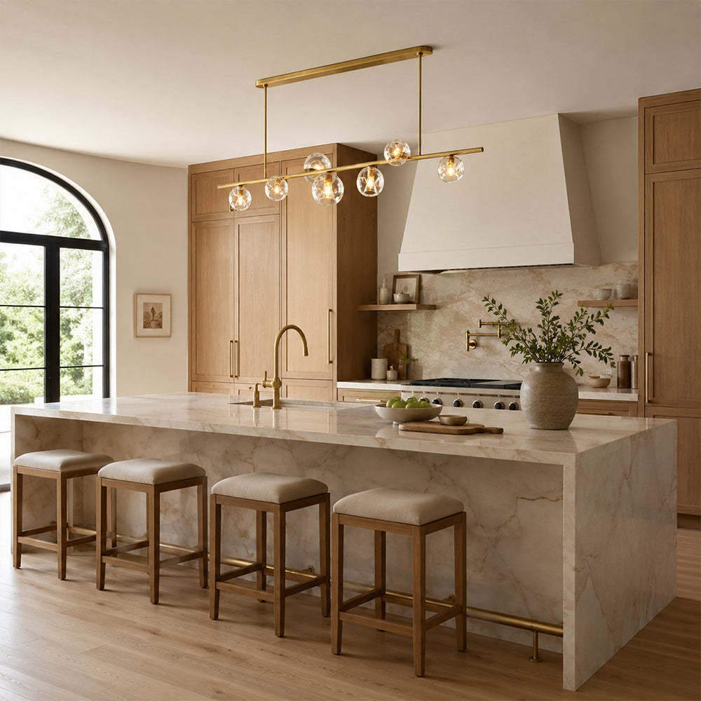 Bubora Clear Glass Linear Chandelier