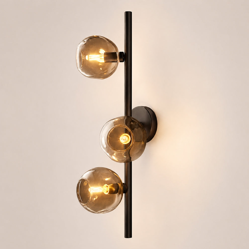 Bubora Smoke Glass Cascade Sconce
