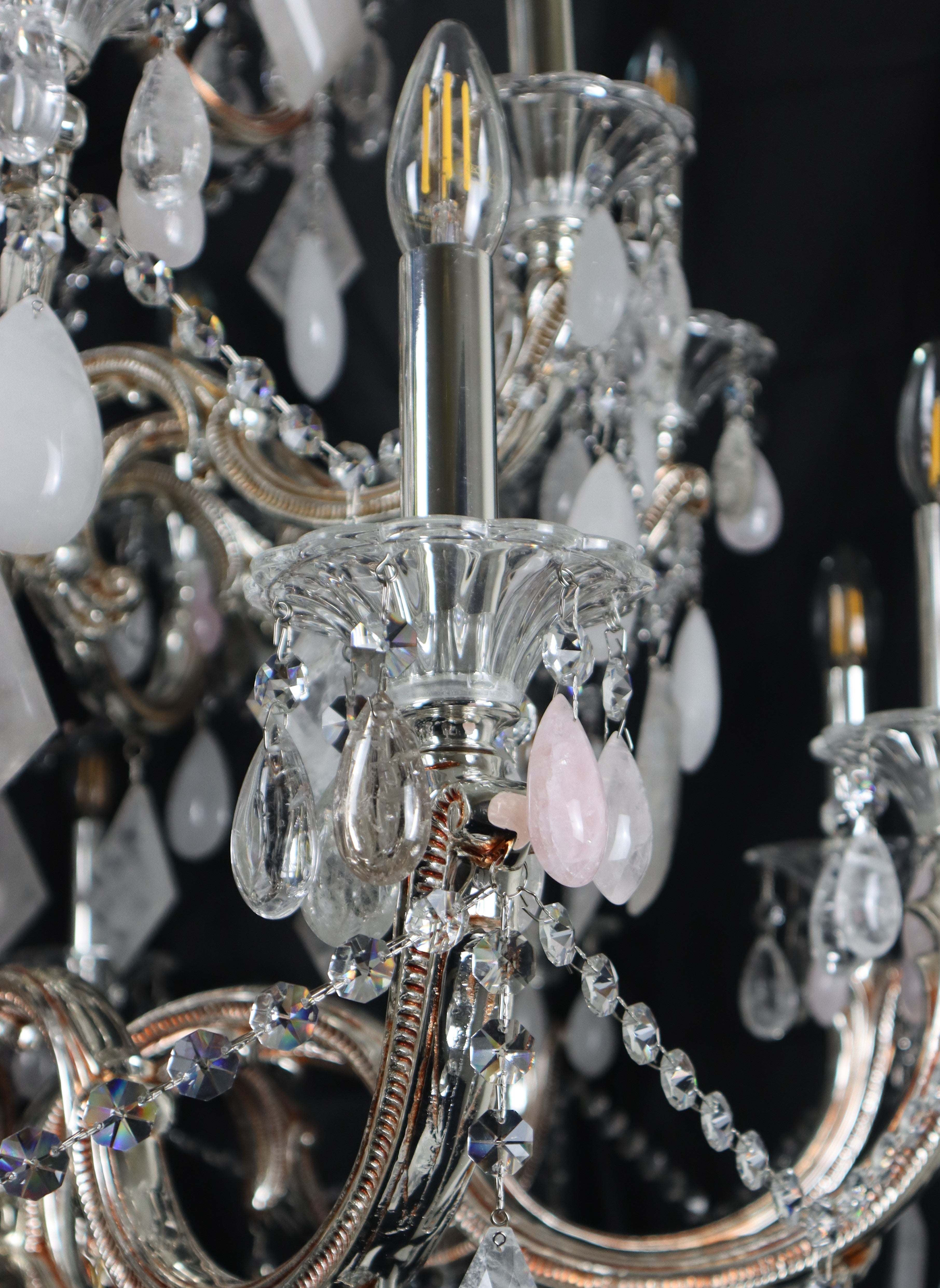 Classical 30 Light Pure Rock Crystal Chandelier-Fullstarlighting