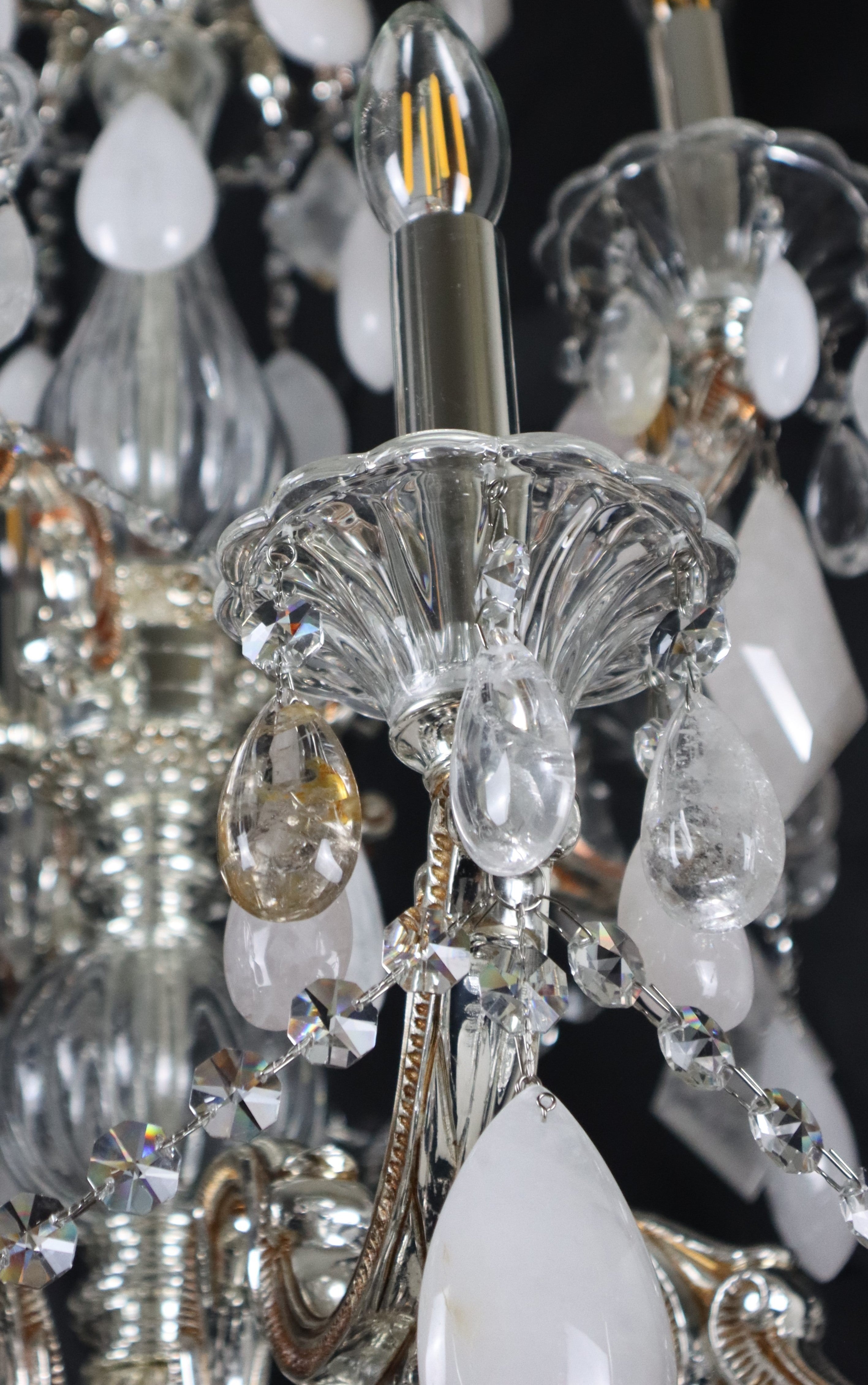 Classical 30 Light Pure Rock Crystal Chandelier-Fullstarlighting