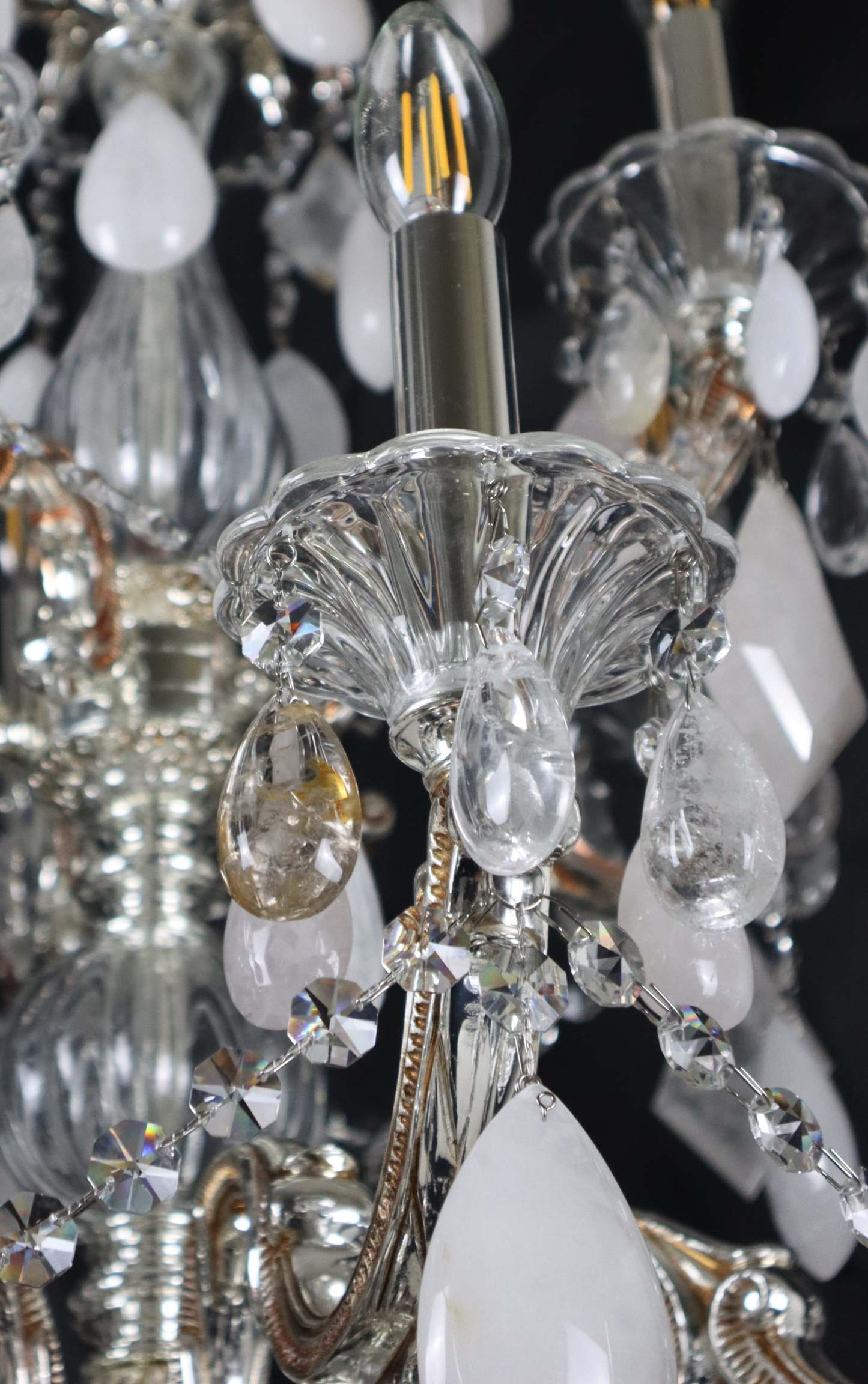 Classical 30 Light Pure Rock Crystal Chandelier-Fullstarlighting
