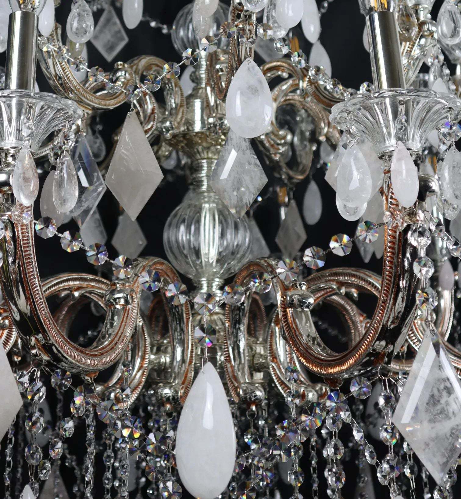 Classical 30 Light Pure Rock Crystal Chandelier-Fullstarlighting