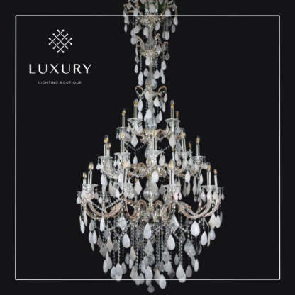 Classical 30 Light Pure Rock Crystal Chandelier-Fullstarlighting