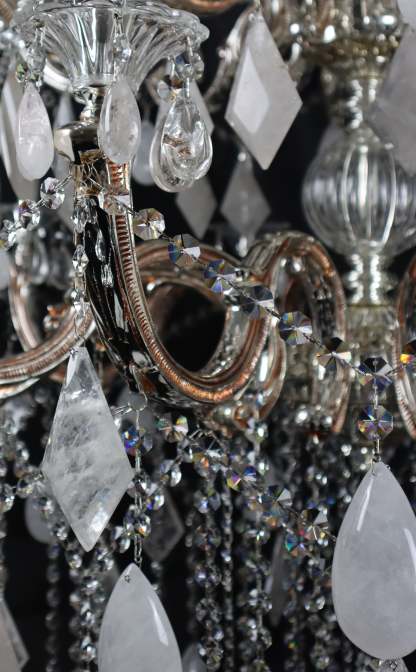 Classical 30 Light Pure Rock Crystal Chandelier-Fullstarlighting