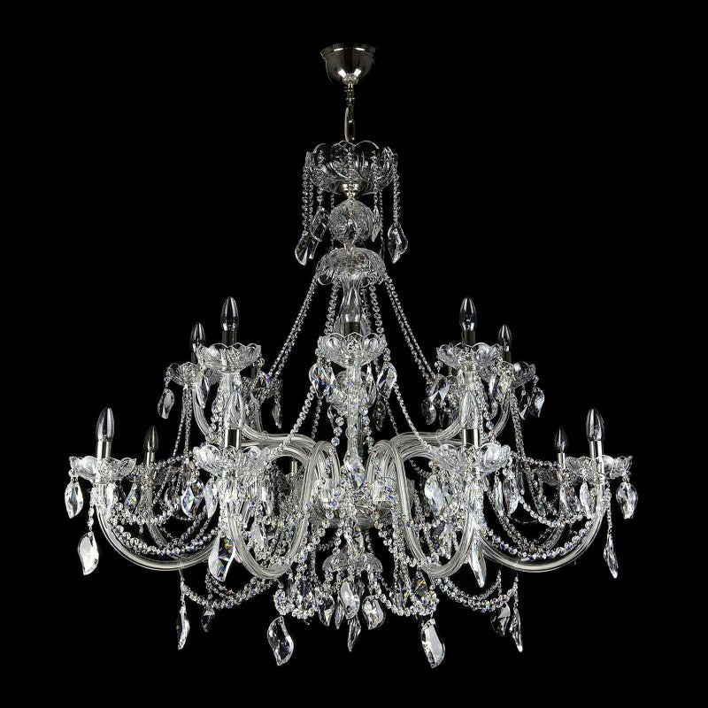 Classical Aristocratico 16 Light Crystal Glass Chandelier-Fullstarlighting