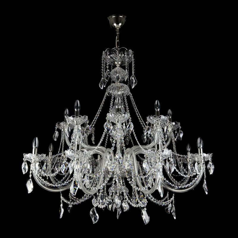 Classical Aristocratico 16 Light Crystal Glass Chandelier-Fullstarlighting