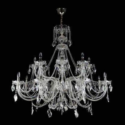 Classical Aristocratico 16 Light Crystal Glass Chandelier-Fullstarlighting