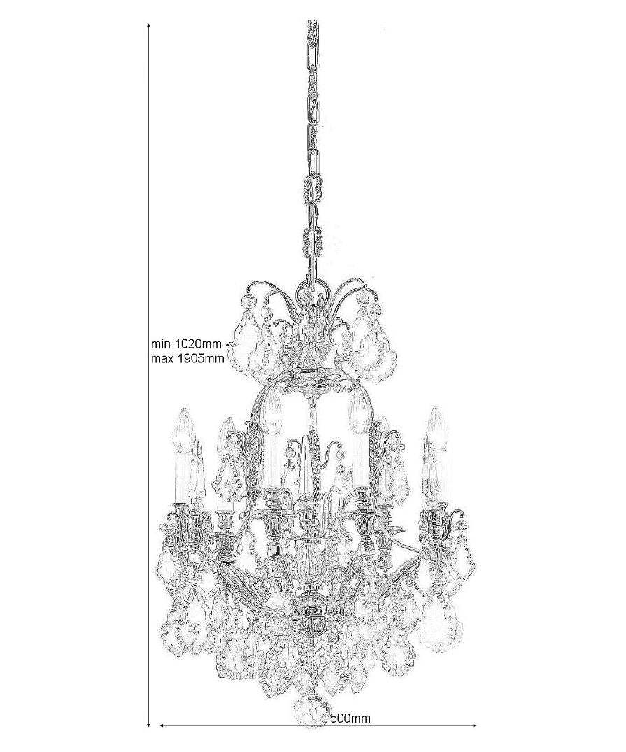 Classical Carlton Crystal Glass Chandelier-Fullstarlighting