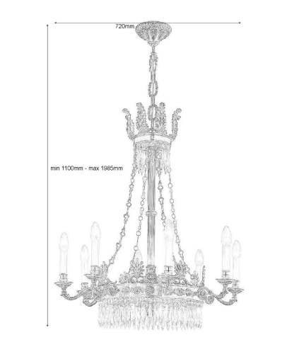 Classical Cheltenham Crystal Glass Chandelier-Fullstarlighting
