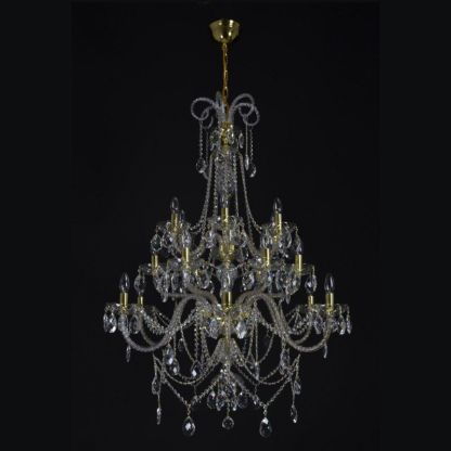 Classical Grandiose Black 18 Light Crystal Chandelier-Fullstarlighting