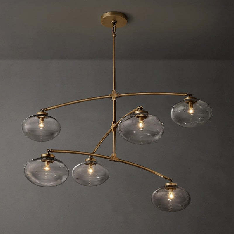 Cabrette Clear Glass Mobile Round Chandelier,Restoration Hardware